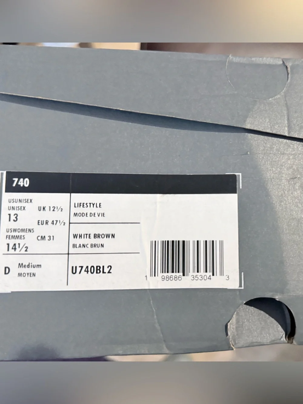 New Balance 740 MEN’s 13 Athletic Sneakers in Light Blue and White